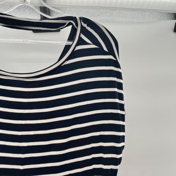 Gap Women's Short Sleeve Striped Shift Dress Navy/White Size Small Knee Length - Picture 4 of 9